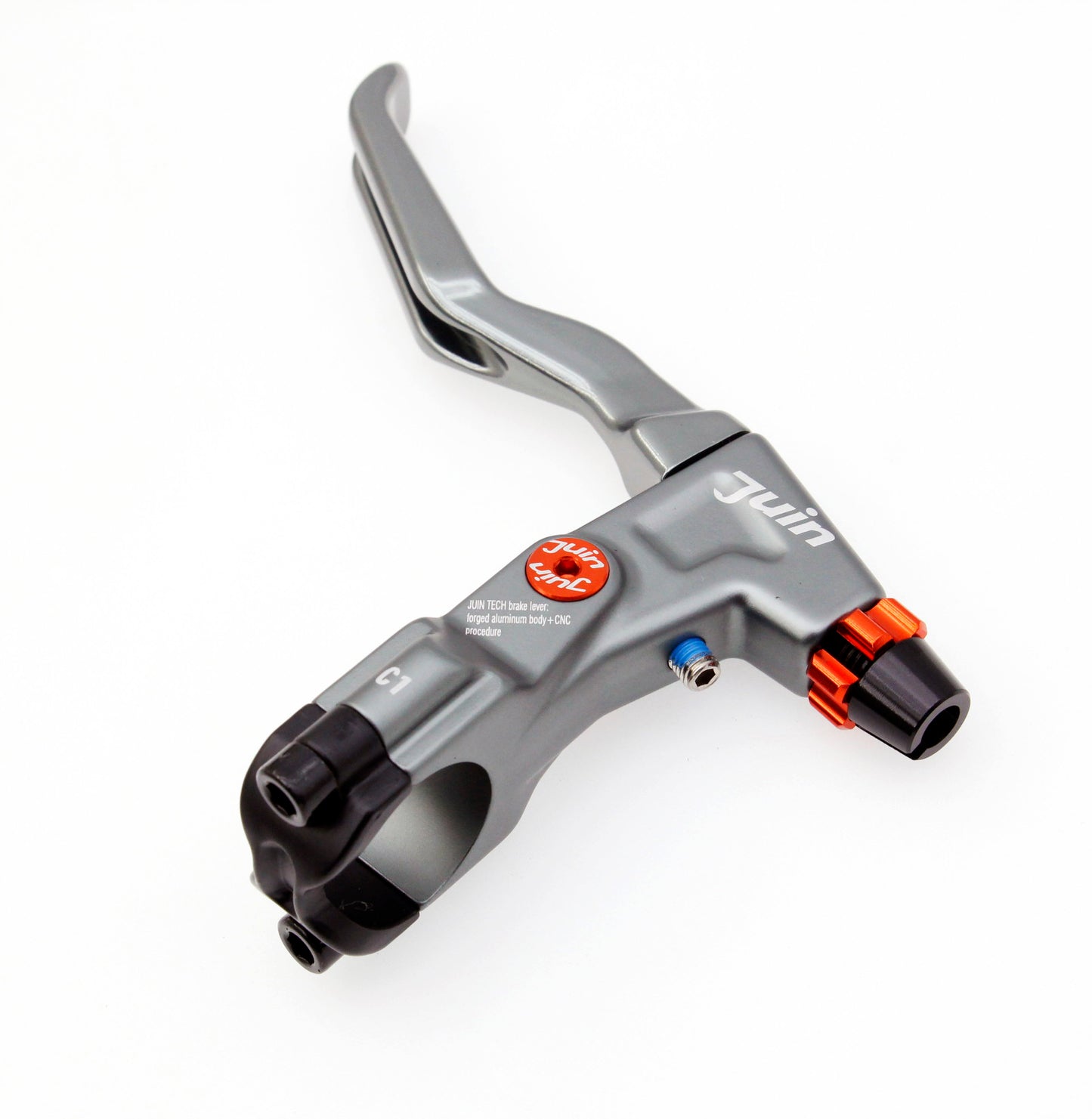 Juin Tech C1 eBike City Folding Bicycle Cable-Actuated Brake Levers Silver gray