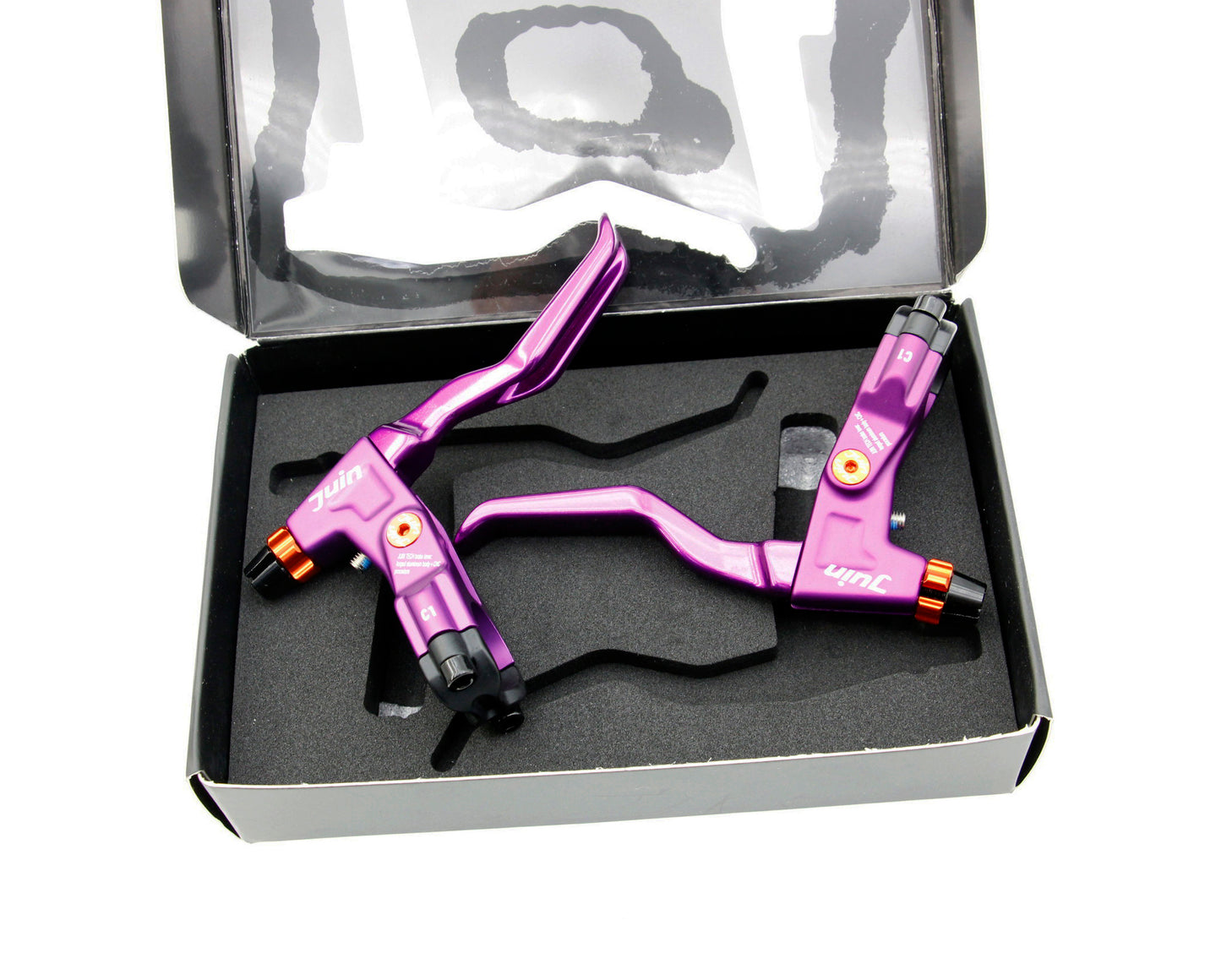 Juin Tech C1 eBike City Folding Bicycle Cable-Actuated Brake Lever Set Purple