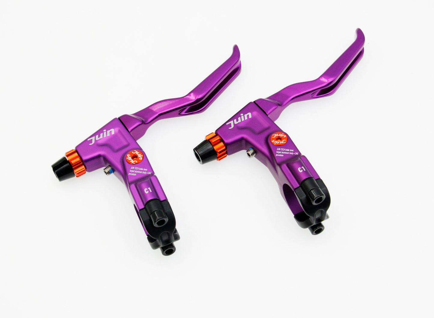 Juin Tech C1 eBike City Folding Bicycle Cable-Actuated Brake Lever Set Purple