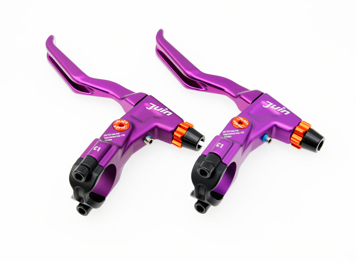 Juin Tech C1 eBike City Folding Bicycle Cable-Actuated Brake Lever Set Purple