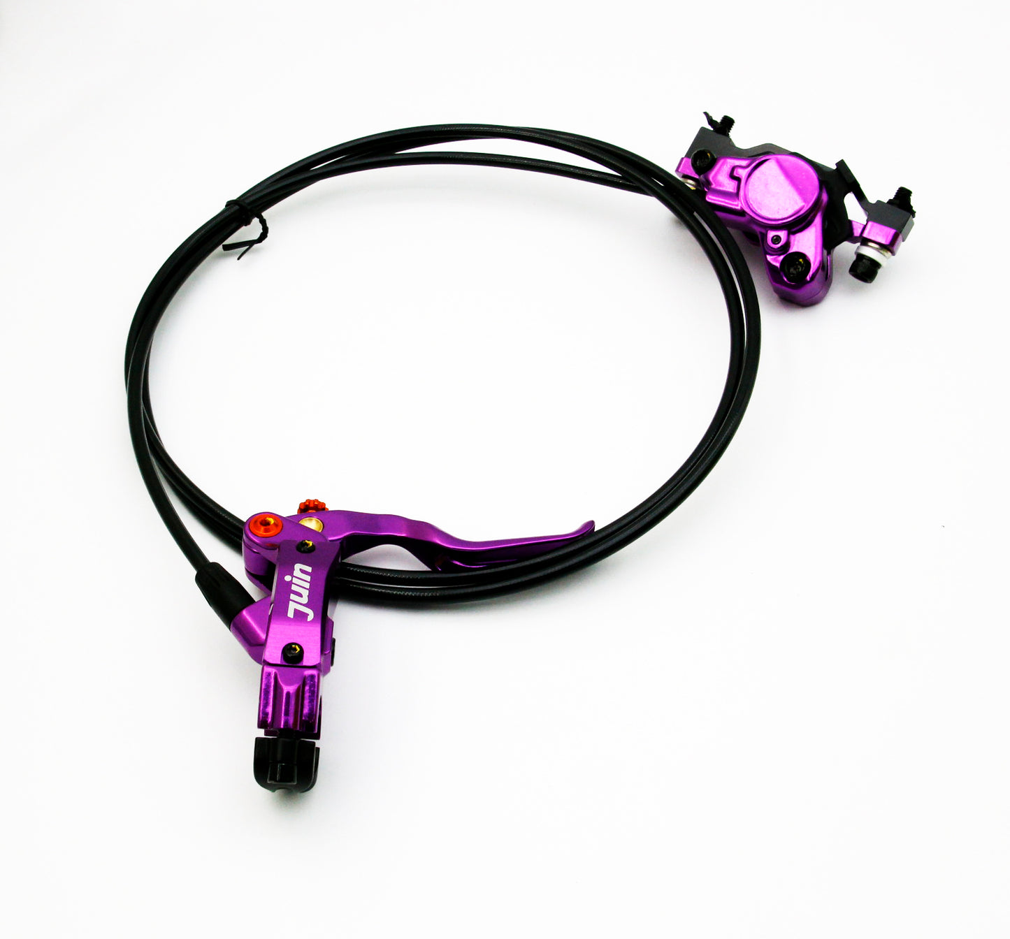 Juin Tech DB2 Mountain Bicycle Hydraulic Disc Brake Set w/160mm rotors Purple
