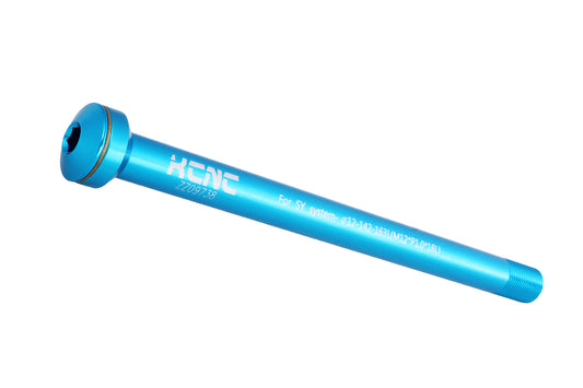 KCNC KQR08 Syntace X-12 Rear Thru Axle 12x142mm L163mm M12x1.0 Pitch Blue