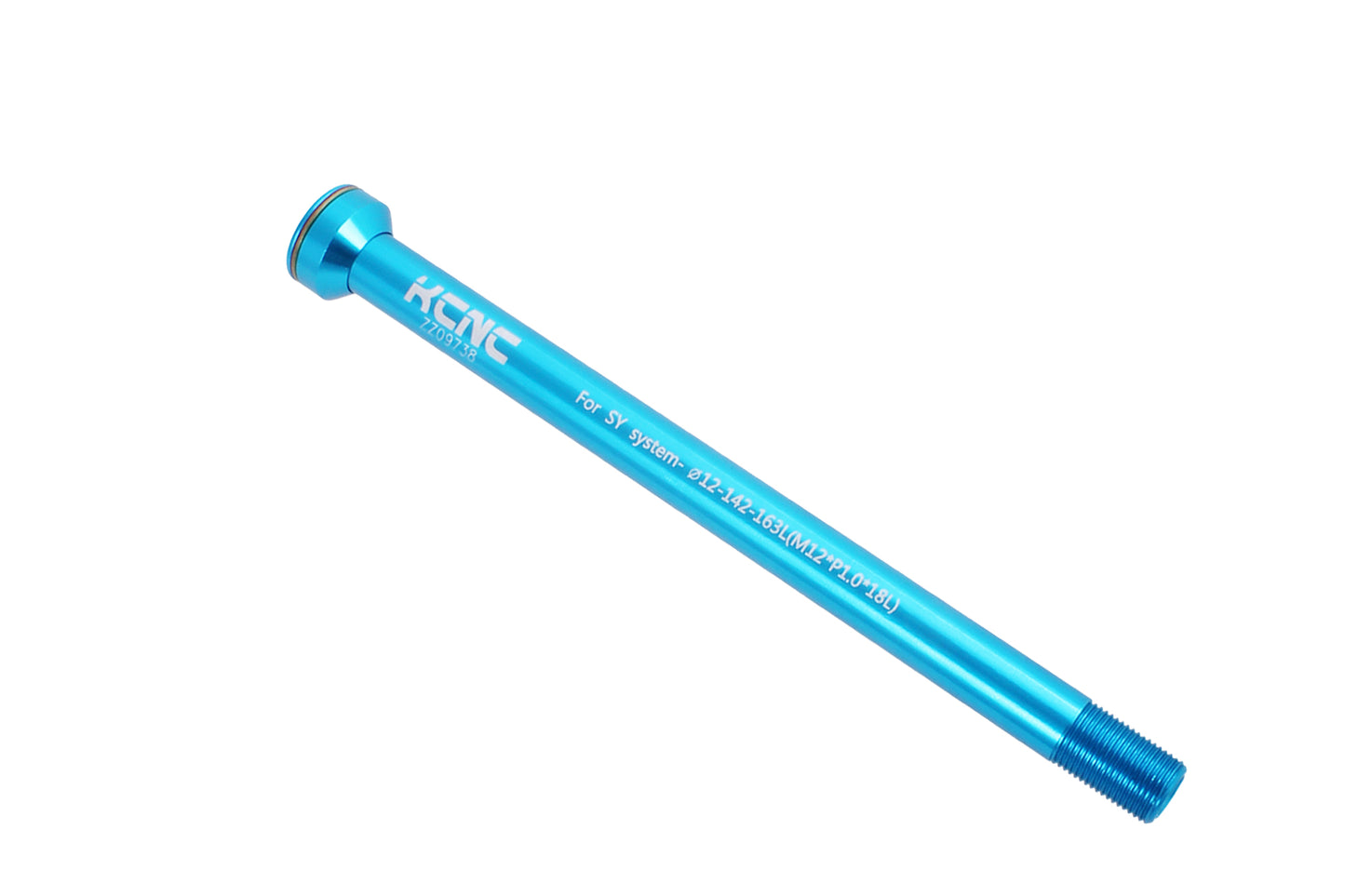 KCNC KQR08 Syntace X-12 Rear Thru Axle 12x142mm L163mm M12x1.0 Pitch Blue