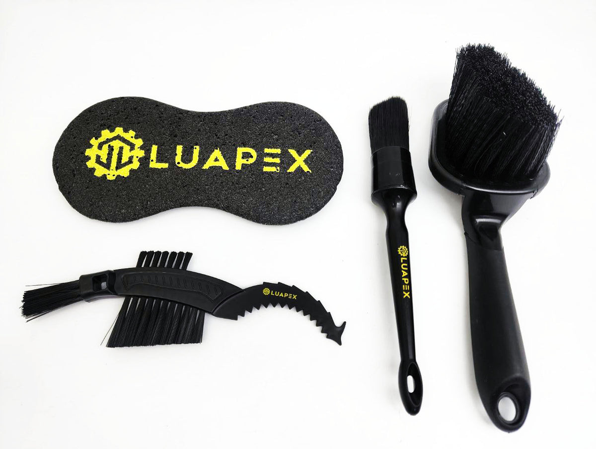 LUAPEX 4-in-1 Bicycle Cleaning Kit Drivetrain Chain Brush Frame Sponge Bike Wash