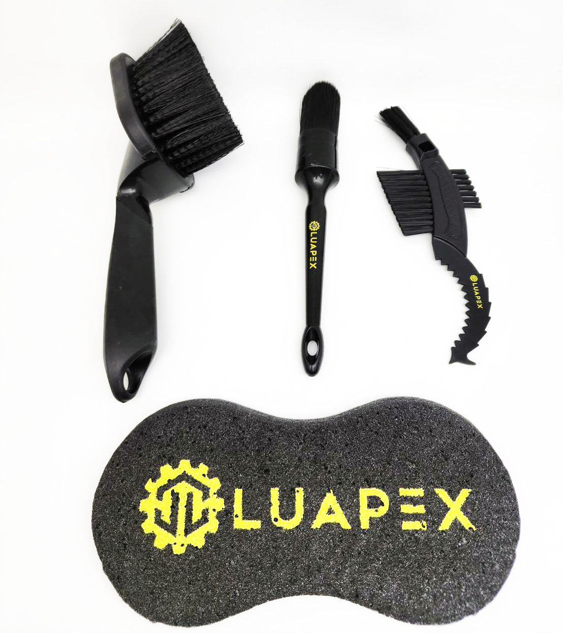 LUAPEX 4-in-1 Bicycle Cleaning Kit Drivetrain Chain Brush Frame Sponge Bike Wash