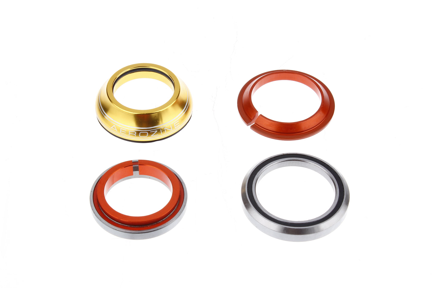 Aerozine XH856A Road Bicycle Integrated Tapered Headset 1 1/8"-1.4" IS42mm/47mm Gold