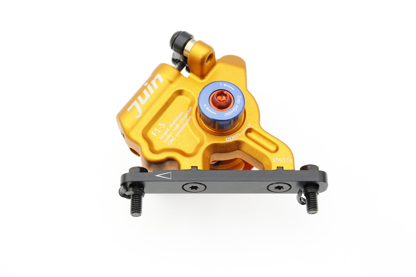 Juin Tech F1S Cable Actuated Hydraulic Disc Brake Caliper Flat Mount Road Gravel
