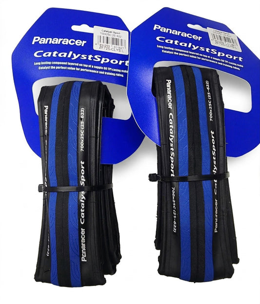 Panaracer Catalyst Sport Pair 700x25c Road Tires 25-622 Lightweight Blue