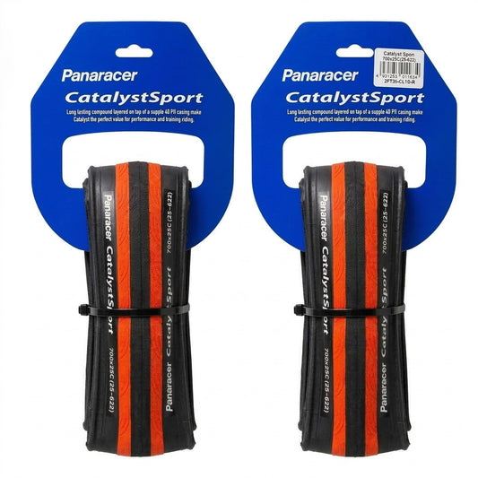 Panaracer Catalyst Sport Pair 700x25c Road Tires 25-622 Lightweight Red