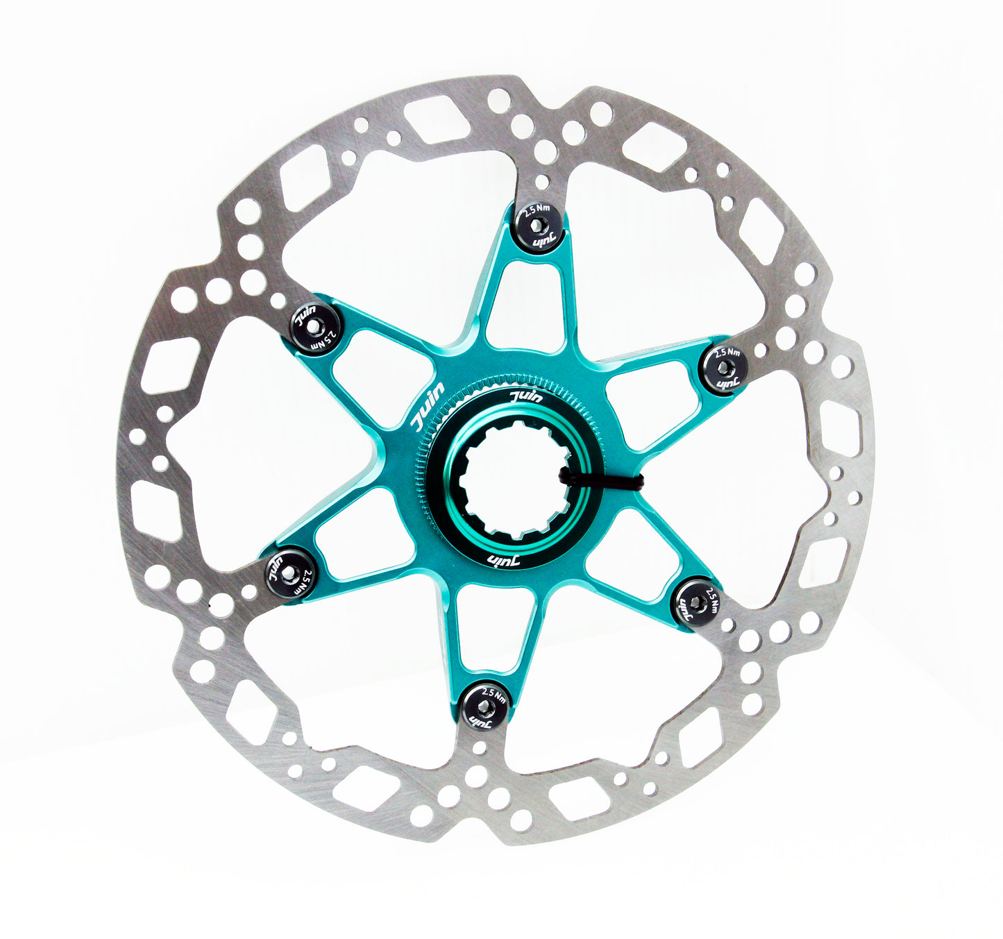 Juin Tech RT01A Cyclocross Bicycle Disc Brake Center-Lock Rotor 140mm Turquoise
