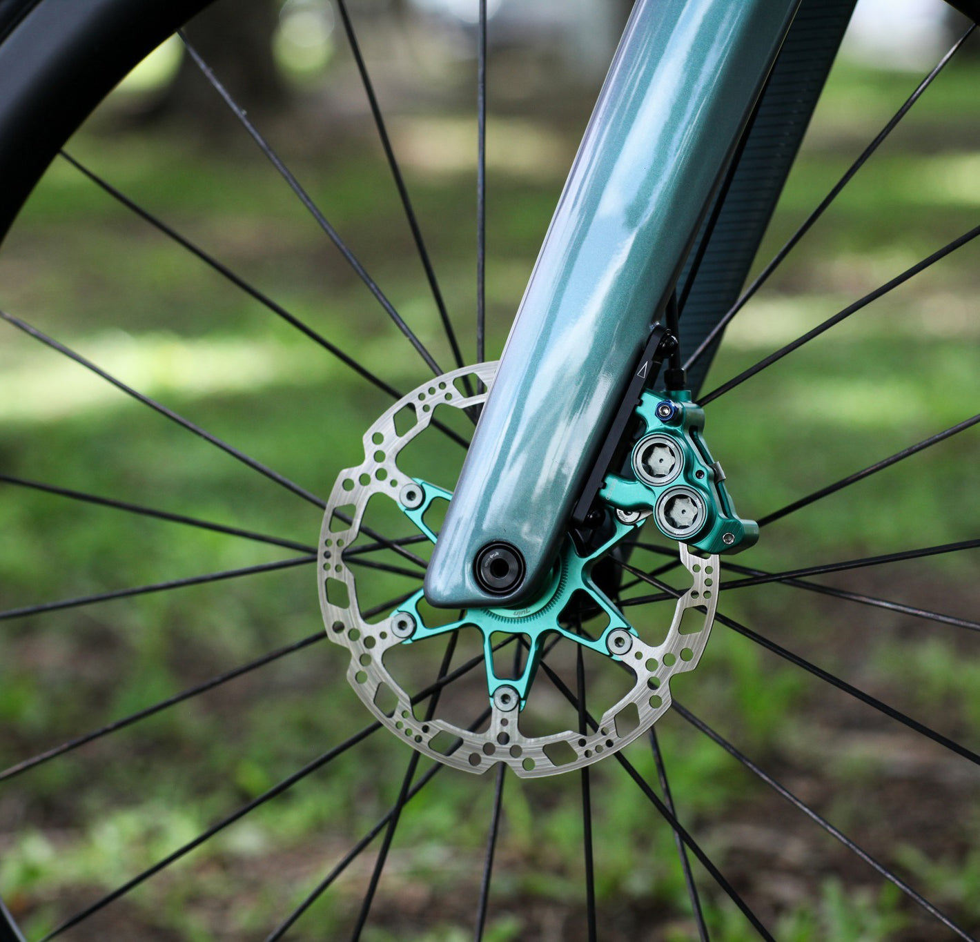 Juin Tech RT01A Cyclocross Bicycle Disc Brake Center-Lock Rotor 140mm/Black/Red/Purple/Turquoise/Blue/Gold