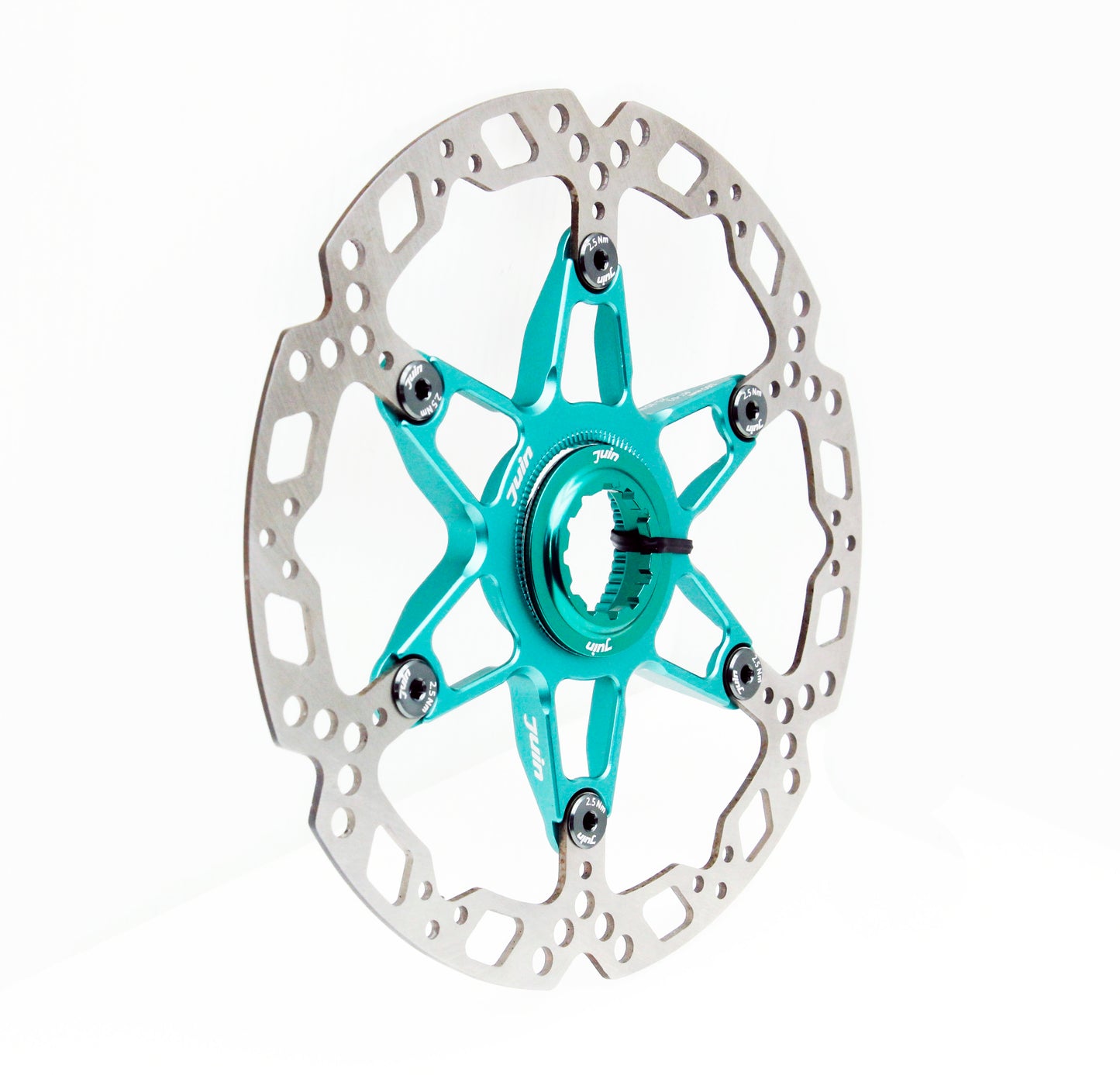 Juin Tech RT01A Cyclocross Bicycle Disc Brake Center-Lock Rotor 140mm Turquoise
