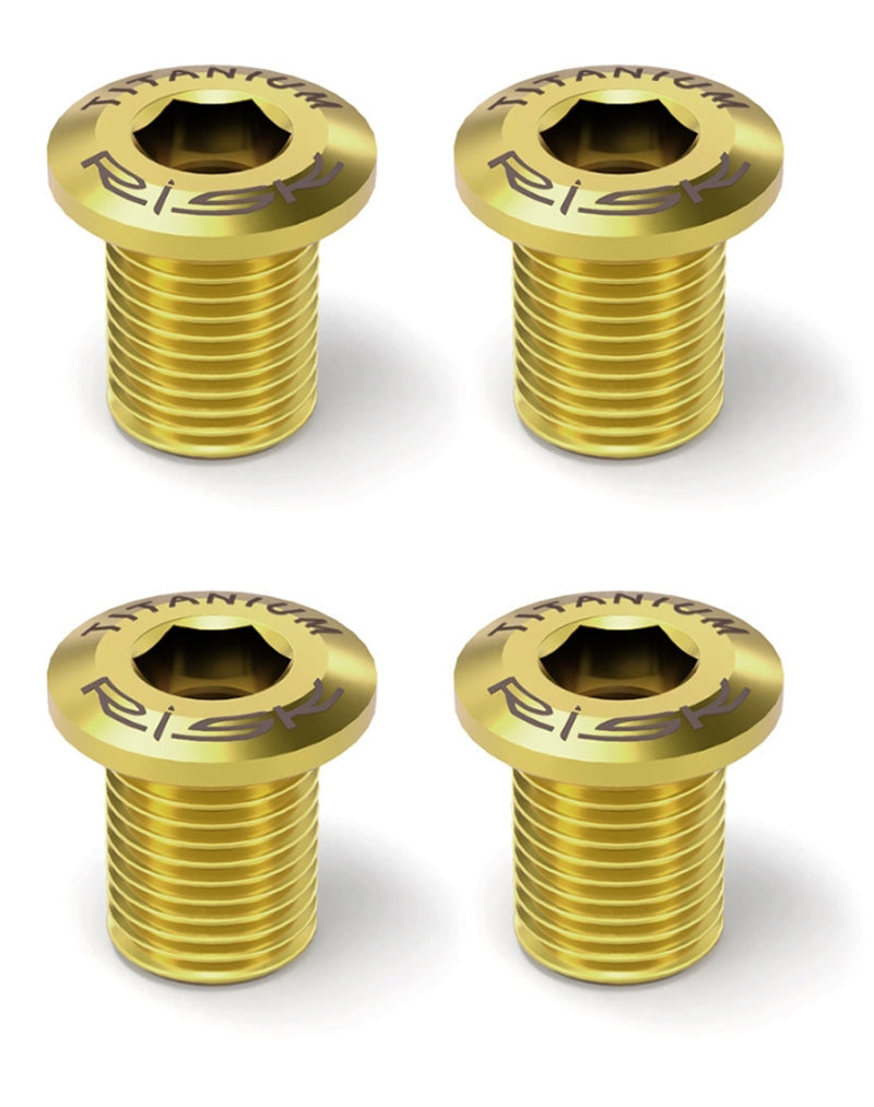 Swishti Road Bicycle Chainring Titanium Bolts 4PCS For 6800 R8000 R9100 Crankset ( RT049)