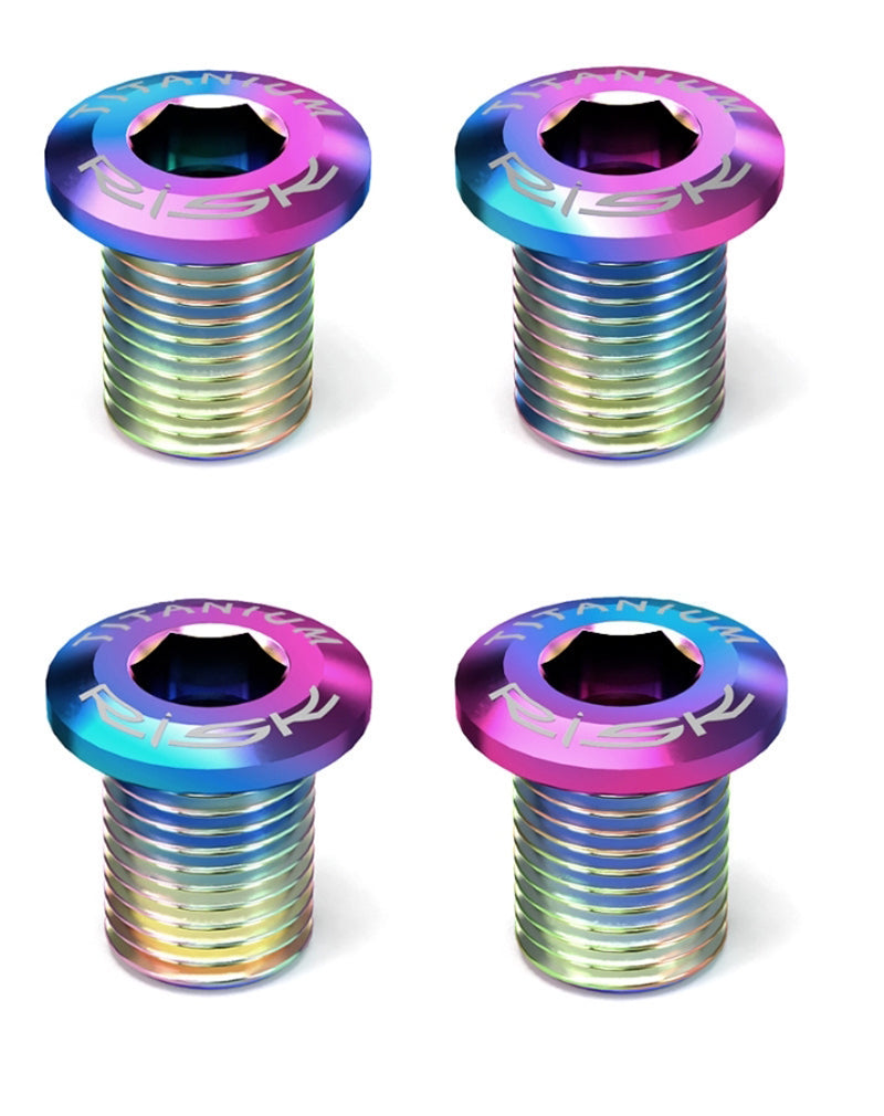 Swishti Road Bicycle Chainring Titanium Bolts 4PCS For 6800 R8000 R9100 Crankset ( RT049)