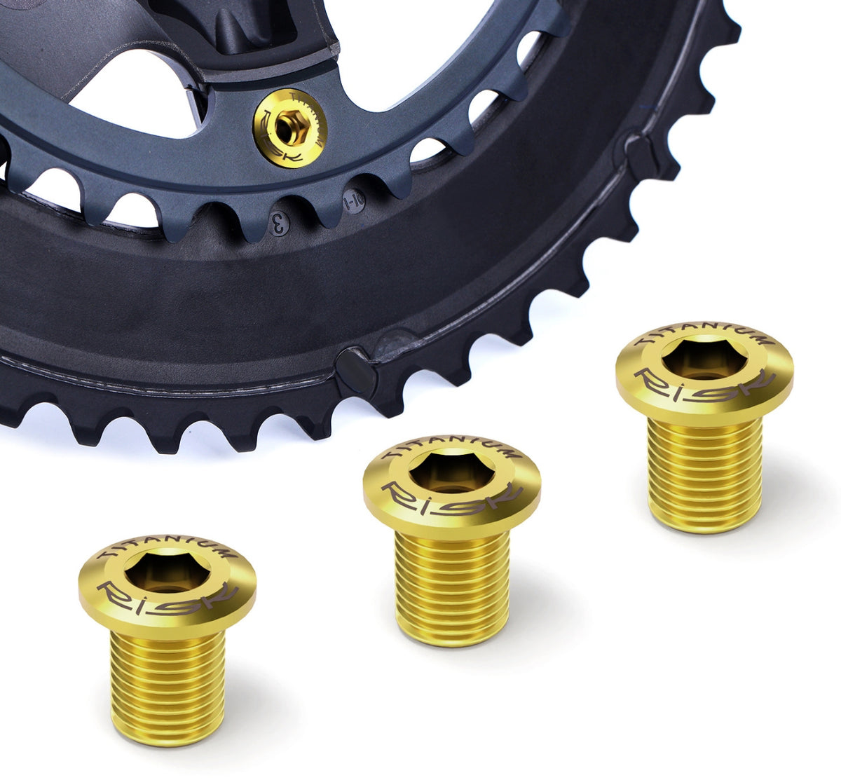 Swishti Road Bicycle Chainring Titanium Bolts 4PCS For 6800 R8000 R9100 Crankset ( RT049)