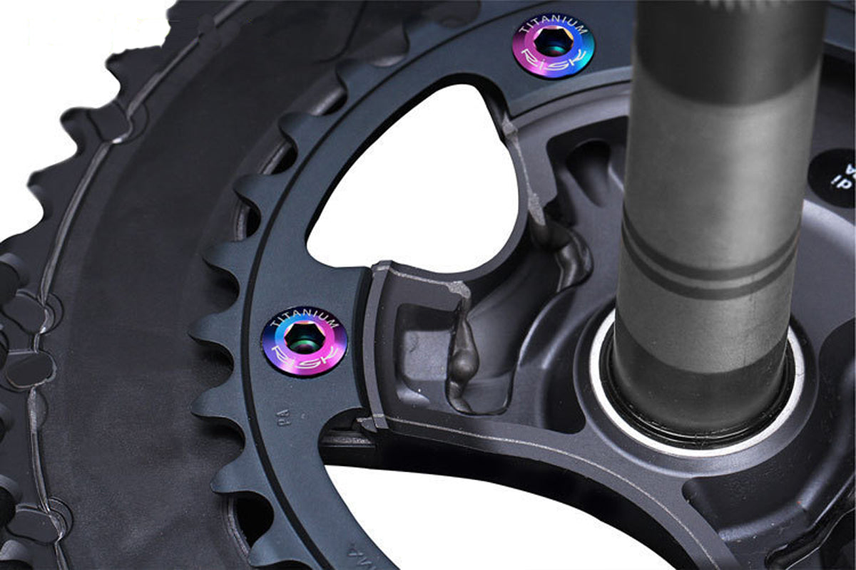 Swishti Road Bicycle Chainring Titanium Bolts 4PCS For 6800 R8000 R9100 Crankset ( RT049)