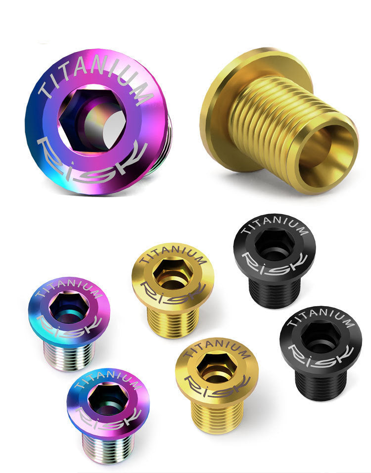 Swishti Road Bicycle Chainring Titanium Bolts 4PCS For 6800 R8000 R9100 Crankset ( RT049)