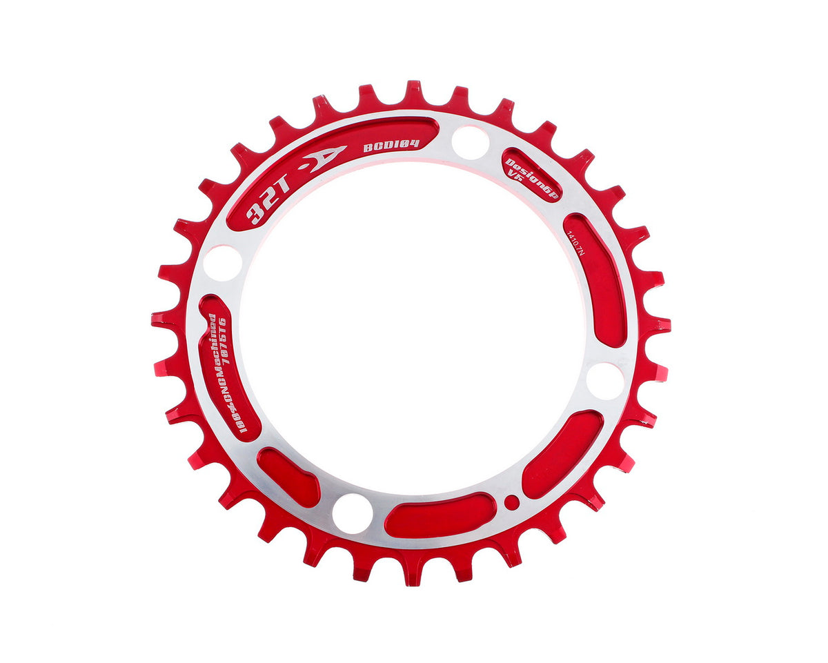 AEROZINE Xone BCD104 Narrow Wide Chainring MTB 32T 34T 36T Single Gear Red Black