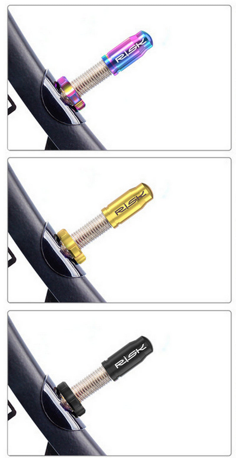 Swishti Road Mountain eBike Bicycle Titanium Presta French Valve Caps