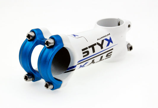 STYK Road Mountain eBike MTB Bicycle Bike Stem 5-Degree 31.8mm 90mm White&Blue