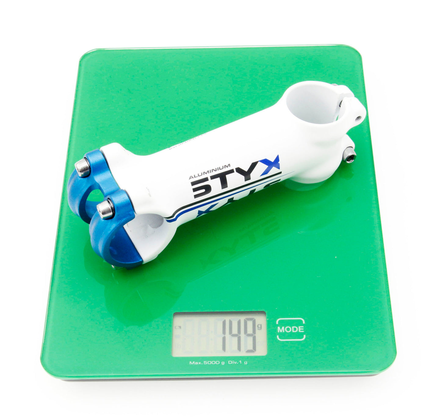 STYK Road Mountain 29er eBike MTB Bicycle Stem 5-Degree 31.8mm 100mm White&Blue