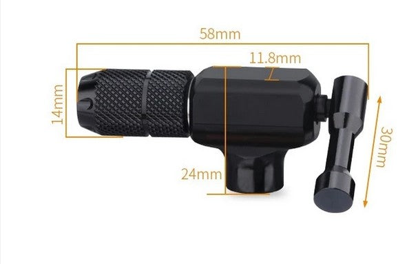 DNM CO2 Tire Inflator Head with Insulated Sleeve (Schrader Valve) (Cartridge Not Included」