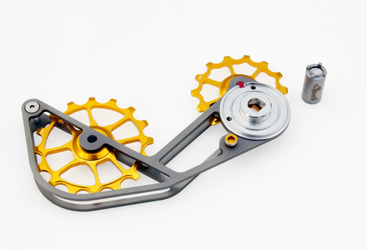SwishTi Gravel Bicycle Oversized Pulley Titanium Cage for Sram XPLR AXS Gold