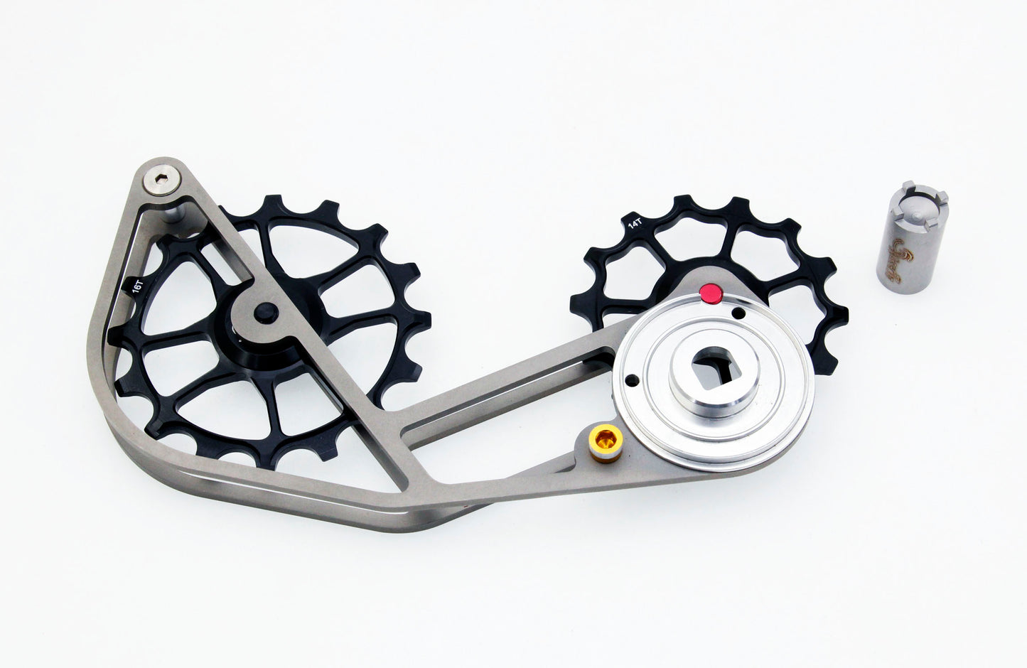 SwishTi Gravel Bicycle Oversized Pulley Titanium Cage for Sram XPLR AXS Black