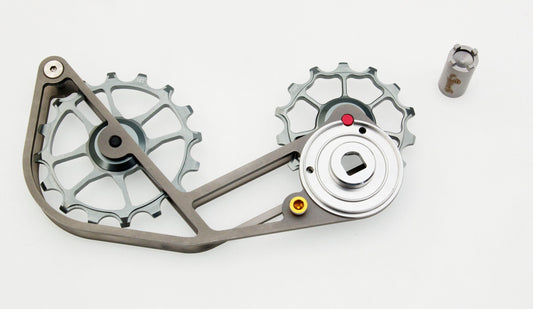 SwishTi Gravel Bicycle Oversized Pulley Titanium Cage for Sram XPLR AXS Gray