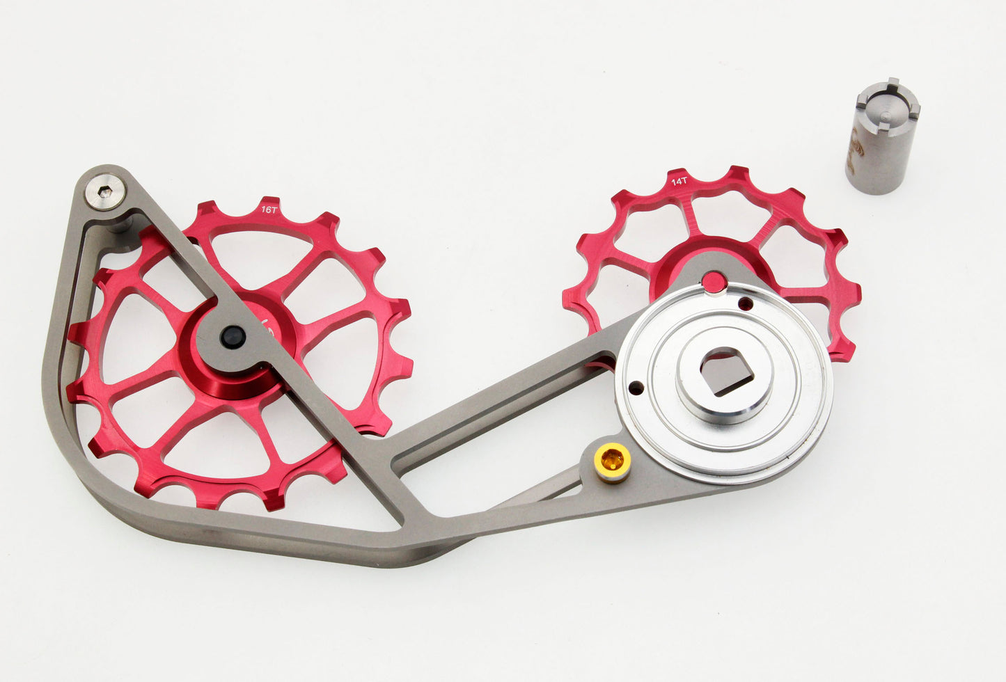 SwishTi Gravel Bicycle Oversized Pulley Titanium Cage for Sram XPLR AXS Red