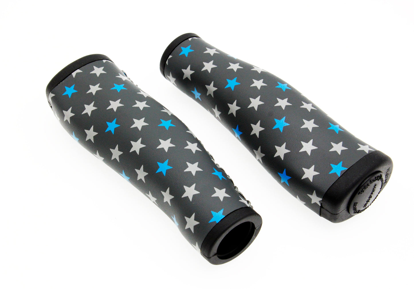 Tchibo Mountain Bicycle Ergonomic Handlebar Grips Blcak Star Decals