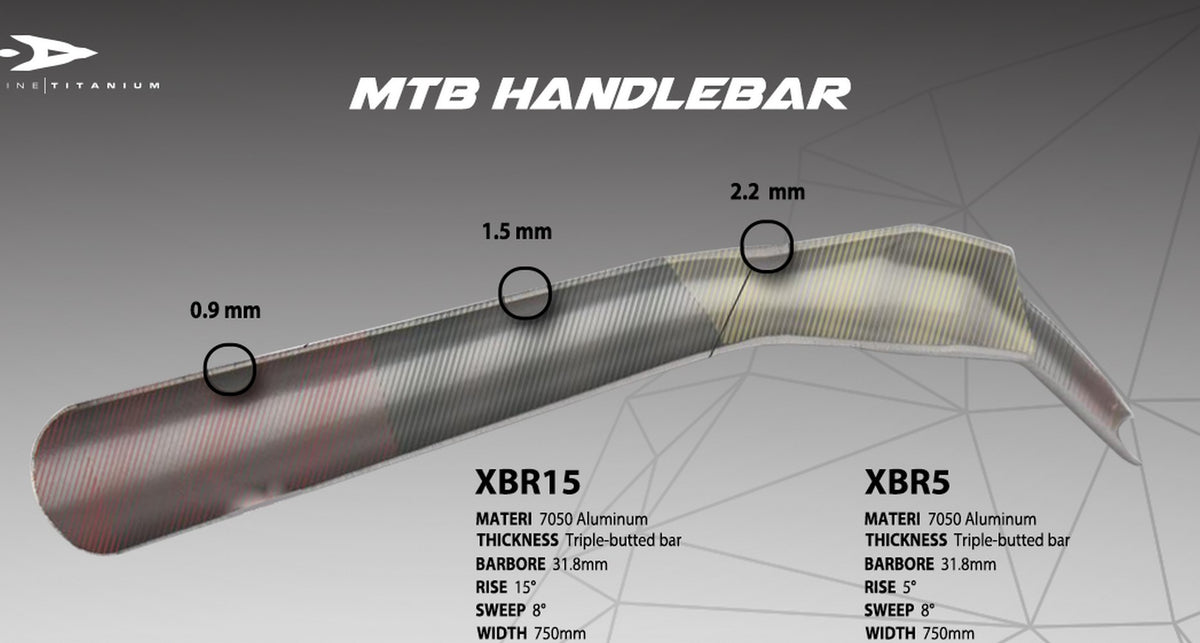 AEROZINE XBR15 Mountain Bike Handlebar 31.8mm AL7050 MTB Riser Bar Green color