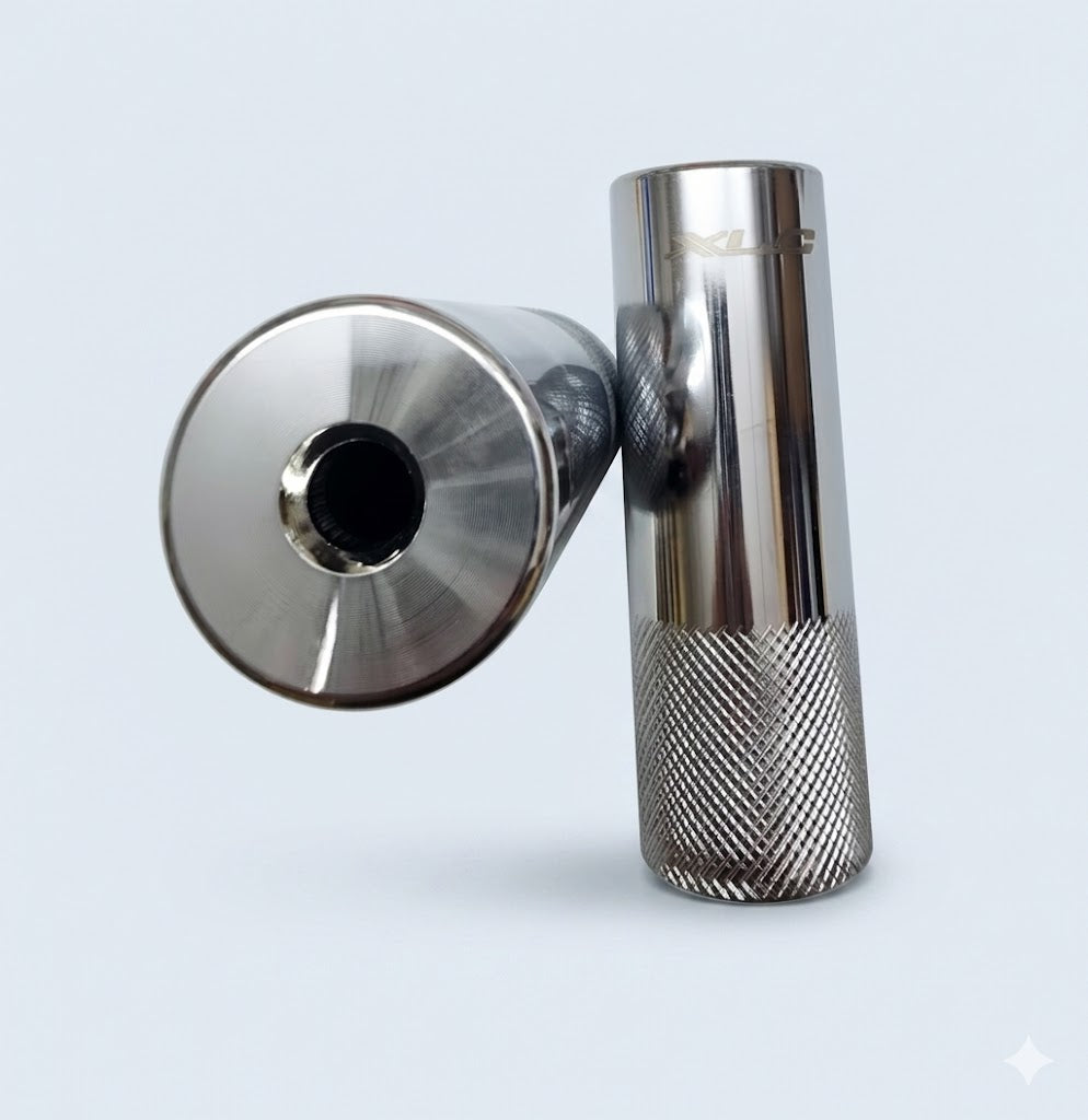 XLC BMX Pegs 37x110mm Chrome Steel for 3/8" (M10) Axle - Pair (2pcs) 0077