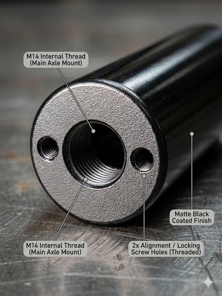 BMX Pegs 37x110mm M14 Axle Heavy Duty Freestyle Stunt Pegs-Black (Pair) 14mm Fit  0085