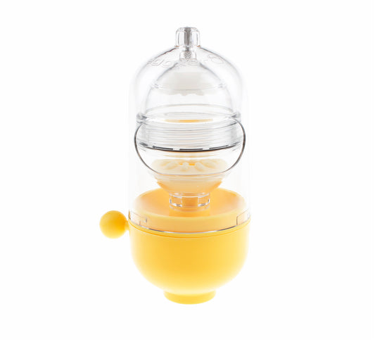 Eggxer Yolk Egg Scrambler Spinner Kitchen Mixer Kit Fun Food Yellow