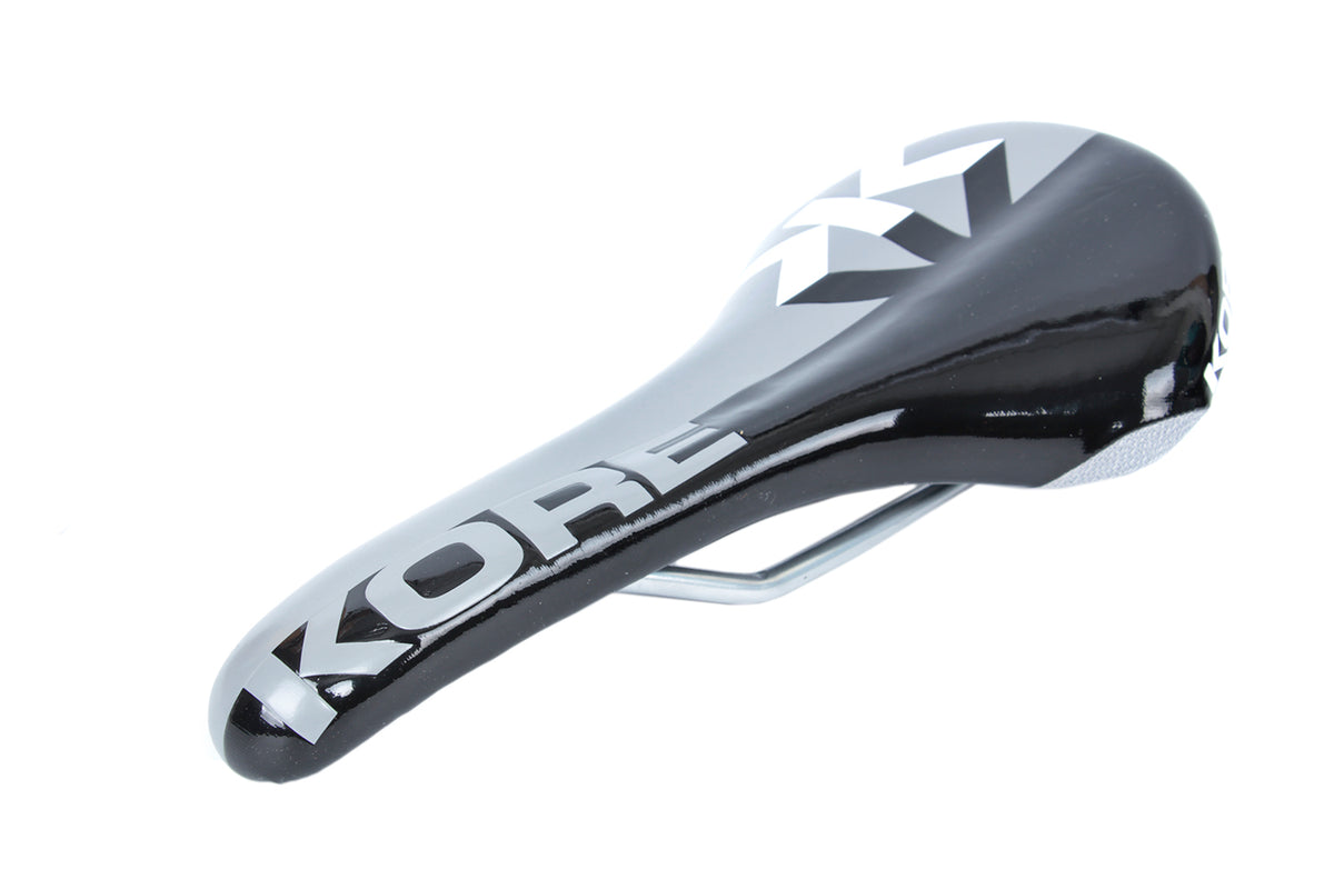 KORE Performance Bicycle Saddle Cr-Mo Rails Road MTB Bike Seat Black with Gray