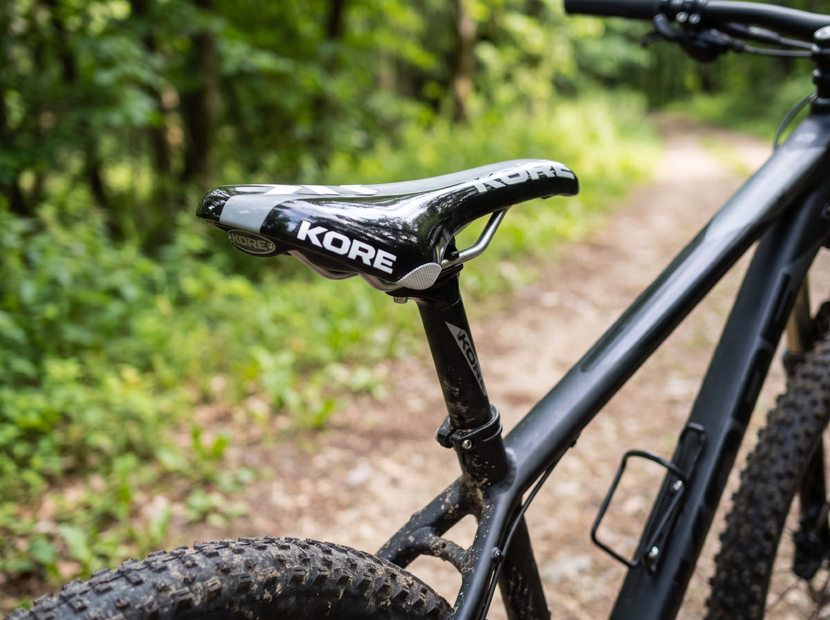 KORE Performance Bicycle Saddle Cr-Mo Rails Road MTB Bike Seat Black with Gray