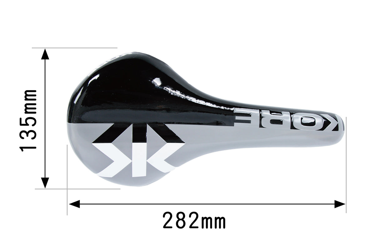 KORE Performance Bicycle Saddle Cr-Mo Rails Road MTB Bike Seat Black with Gray