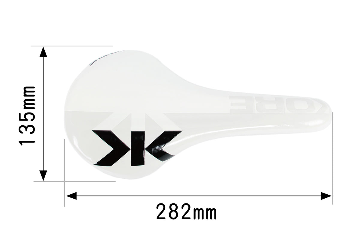 KORE Performance Bicycle Saddle Cr-Mo Rails Road MTB Bike Seat White