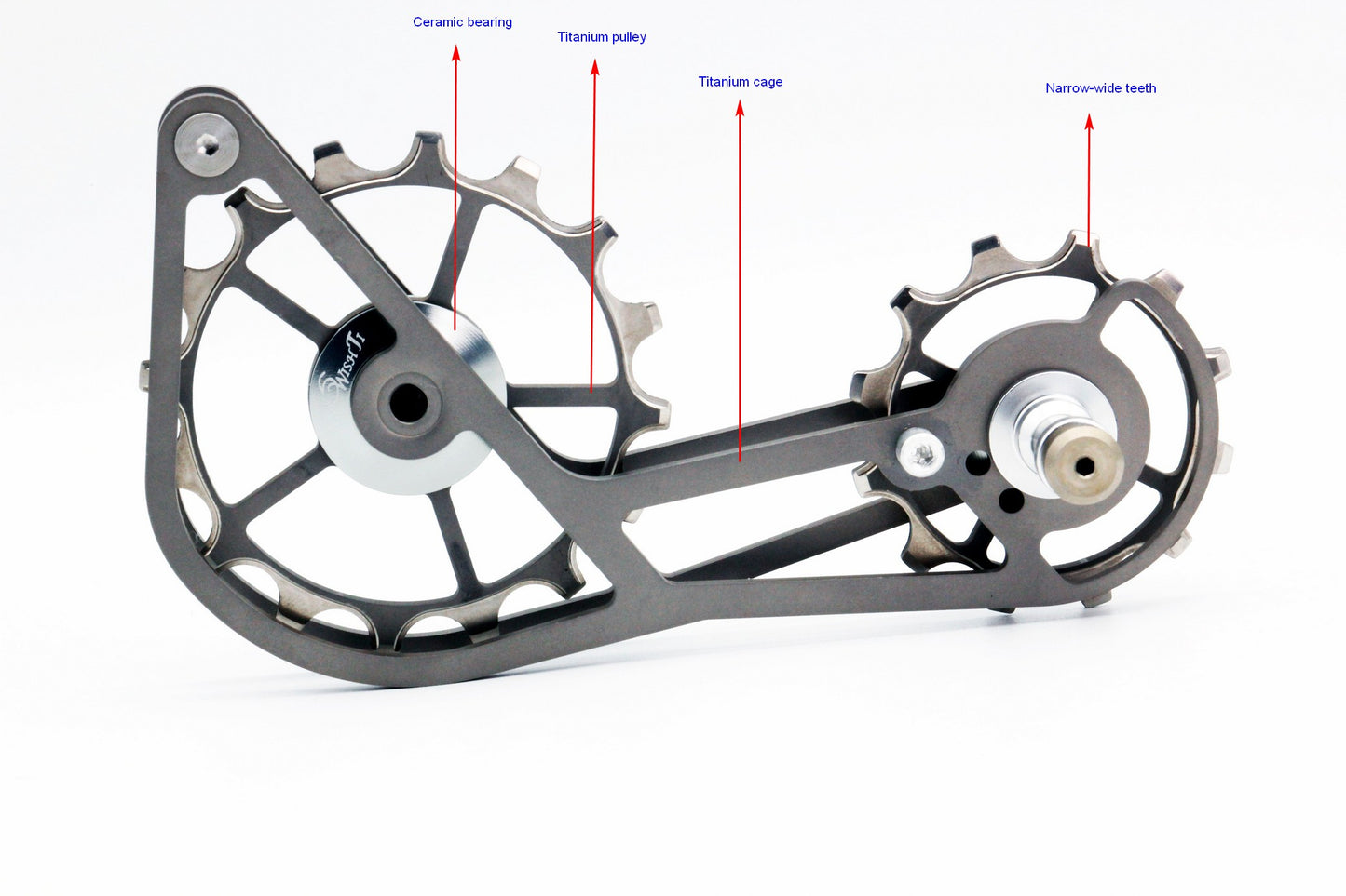 SwishTi Bicycle Ceramic Oversized Pulley Titanium Cage for Shimano Ultegra r8000